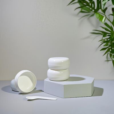20ml 40ml Botes de crema cosmética redondos y planos de plástico para productos de crema y loción