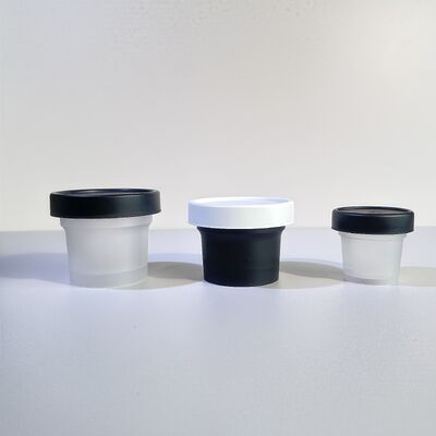 Grado alimenticio 50-120 ml Jar de plástico de PP Material base para mascotas para cosméticos Crema para el cuerpo Loción de bocadillo Caramelo Galletas de galletas Jelly Milk Almacenamiento