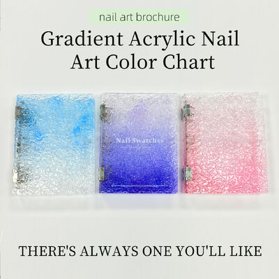 Tablero de exhibición magnético acrílico desmontable para arte de uñas con libro de colores degradados de 120/180/240 colores, herramienta de plástico para puntas de gel para uñas