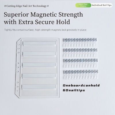 Tablero de exhibición magnético acrílico desmontable para arte de uñas con libro de colores degradados de 120/180/240 colores, herramienta de plástico para puntas de gel para uñas