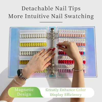 Tabla de visualización de arte de uñas magnética acrílica desmontable Colores de gradiente 120/180/240 Tons para herramientas de plástico Gel de uñas Suministros de uñas