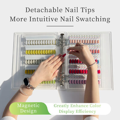 Tabla de visualización de arte de uñas magnética transparente acrílica desmontable 120/180/240 colores libro herramienta de plástico para las uñas de punta hecha de gel