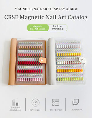 Tablero de exhibición magnético acrílico profesional desmontable para arte de uñas, 120/180/240 colores degradados, herramienta de plástico sólido para puntas de gel para uñas