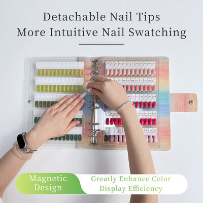 Tablero de exhibición magnético acrílico desmontable profesional para arte de uñas, cuadrado, 120/180/240 colores degradados, herramienta de plástico para uñas