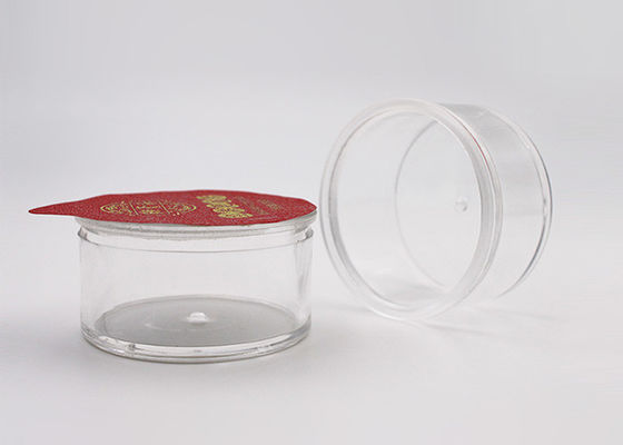 Envases redondos claros 25 del plástico transparente del picosegundo los pequeños abarrotan de la capacidad para el té, grano de café