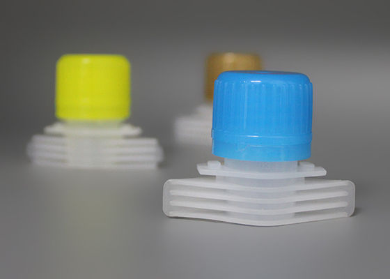 Casquillos plásticos negros modificados para requisitos particulares del canalón con el anillo inalterable para la bolsa de la esquina de los alimentos para niños