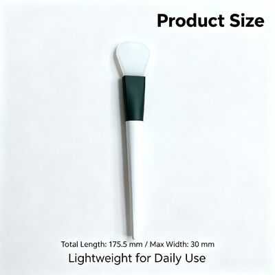 Cepillo de máscara de espátula de silicona, aplicador de máscara de barro facial suave con cabeza de silicona y mango ABS para aplicaciones de cuidado de la piel