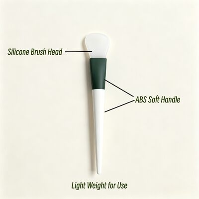 Cepillo de máscara de espátula de silicona, aplicador de máscara de barro facial suave con cabeza de silicona y mango ABS para aplicaciones de cuidado de la piel