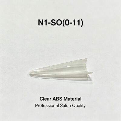 Consejos de uñas claro de cubierta completa ABS uñas falsas para presionar con los dedos en el salón de la extensión de uñas DIY arte de uñas y suministro a granel