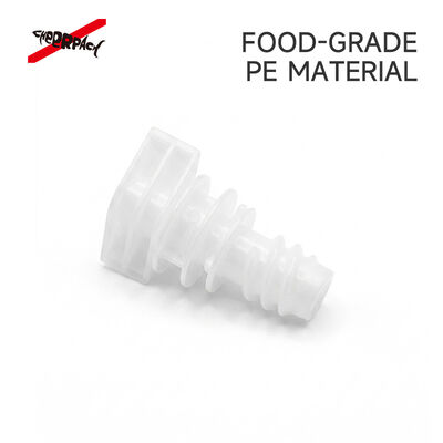 5 mm X050 Capa de chorro de flor de ciruela a prueba de fugas de calidad industrial de alimentos PE cubierta de boquilla para embalaje de bolsas de recarga de líquido cosmético