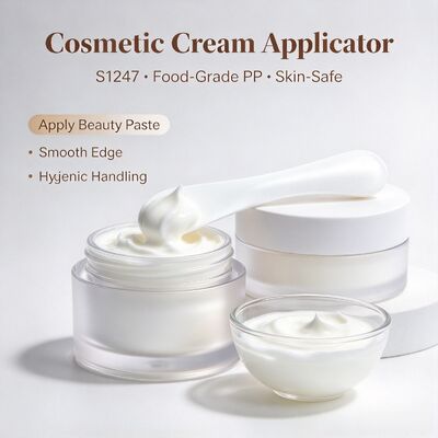 S1247 Espátula de mezcla de cosméticos PP de grado alimenticio para salón de belleza. Ideal para mezclar mascarilla en polvo y pasta de crema de belleza. Perfecto para salones de belleza, estudios de spa y cuidado de la piel en casa.