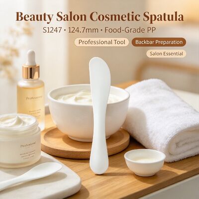S1247 Espátula de mezcla de cosméticos PP de grado alimenticio para salón de belleza. Ideal para mezclar mascarilla en polvo y pasta de crema de belleza. Perfecto para salones de belleza, estudios de spa y cuidado de la piel en casa.