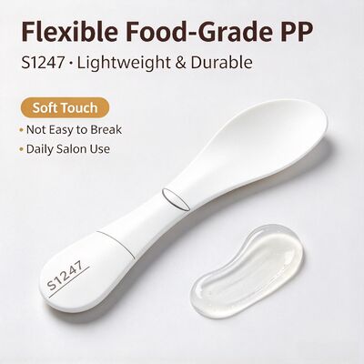 S1247 Espátula de mezcla de cosméticos PP de grado alimenticio para salón de belleza. Ideal para mezclar mascarilla en polvo y pasta de crema de belleza. Perfecto para salones de belleza, estudios de spa y cuidado de la piel en casa.