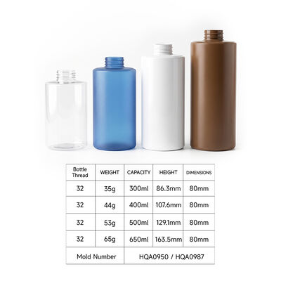 PET Lotion Pump Bottle | 32 Thread Custom Cosmetic PET Packaging | Food-grade recyclable PET lotion pump bottles in 300ml,400ml,500ml,650ml | OEM packaging for shampoo, body wash, for skincare brand