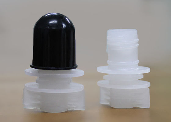 Casquillos plásticos blancos el capsular de tornillo del canalón que sellan en el detergente para ropa Doypack
