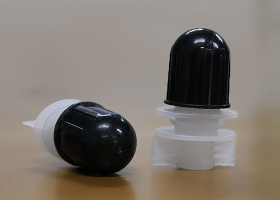 Casquillos plásticos blancos el capsular de tornillo del canalón que sellan en el detergente para ropa Doypack