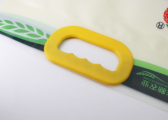Kraft laminado o las manijas plásticas del bolso de compras rompe el clip en el tipo para el arroz/la harina