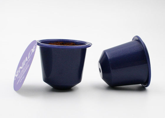 Las mini cápsulas de la vaina del café para el polvo/la bebida condimentados leche de Nespresso pulverizan cápsulas del embalaje con la película del lacre